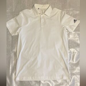 Adidas Golf Solid White Mens Polo Shirt Size Medium